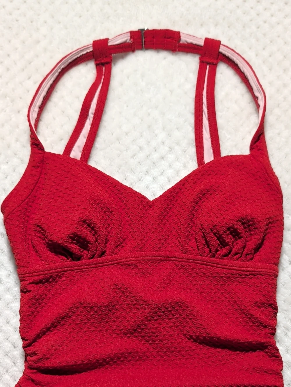 Cupshe Sultry Scarlet Tummy Control One Piece Swimsuit